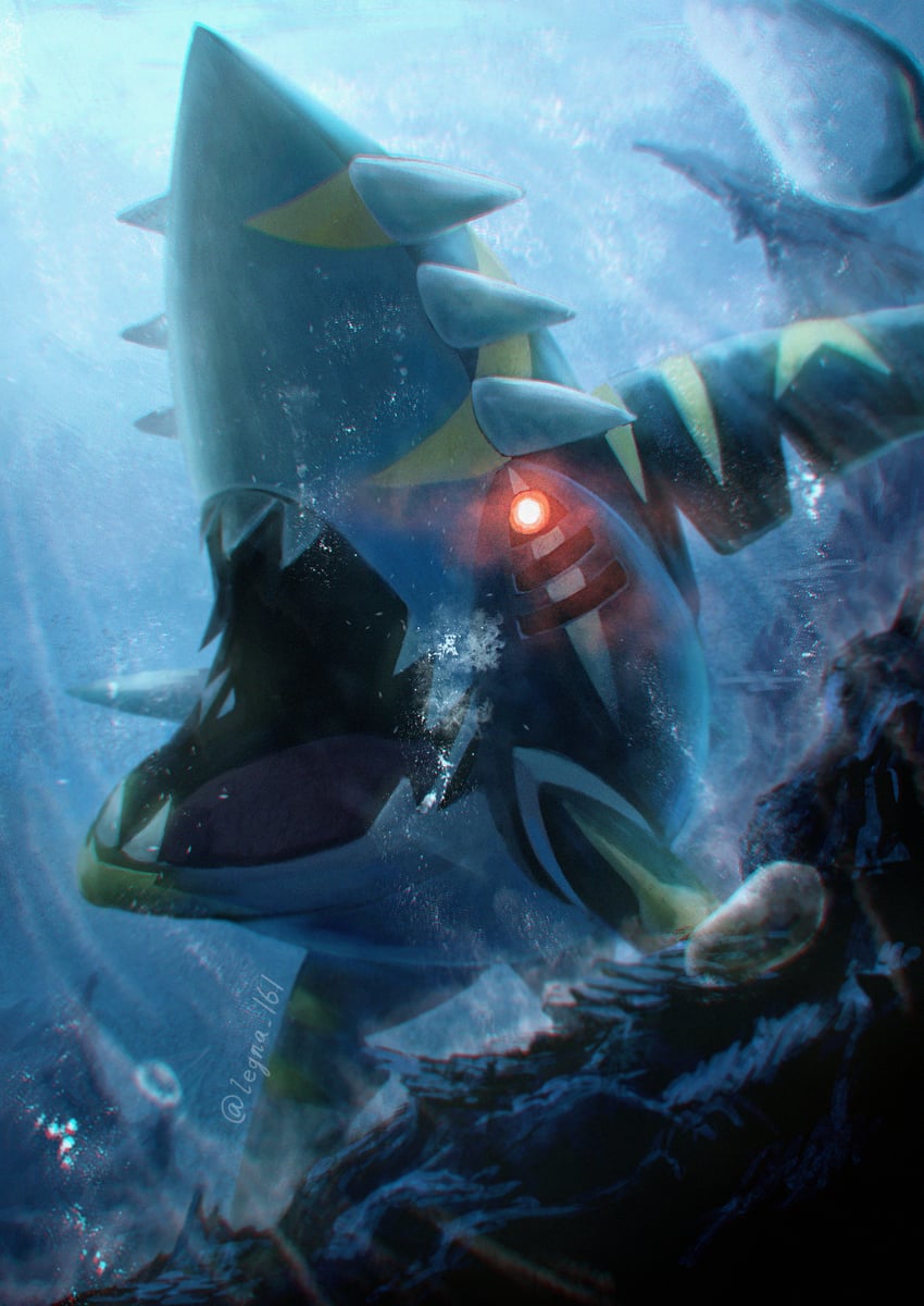 sharpedo and mega sharpedo (pokemon) drawn by legna_(legna_161cm)