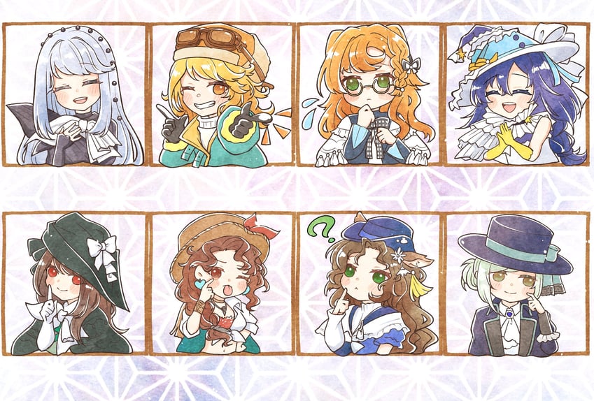 vertin, regulus, jessica, voyager, sonetto, and 1 more (reverse:1999) drawn by onikura_minori_(artist)
