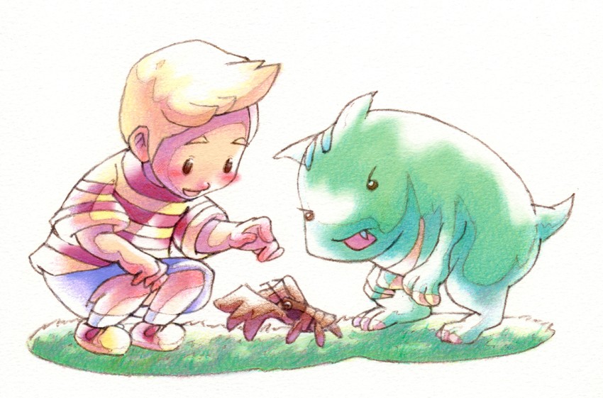 lucas and drago (mother and 1 more) drawn by nes_(ness0920)