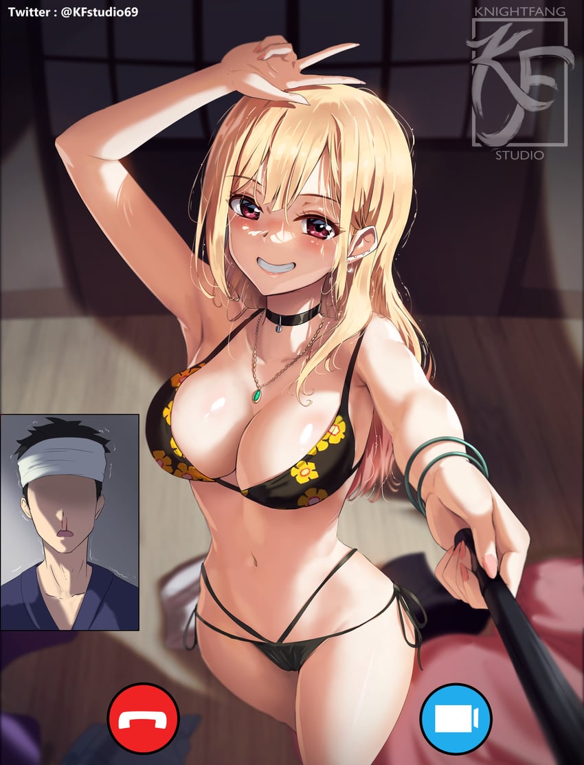 kitagawa marin and gojou wakana (sono bisque doll wa koi wo suru) drawn by knightfang