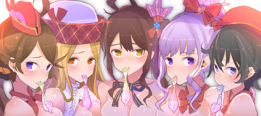 diola, diantha, harie, linaria, and canna (granblue fantasy) drawn by tajima_ryuushi