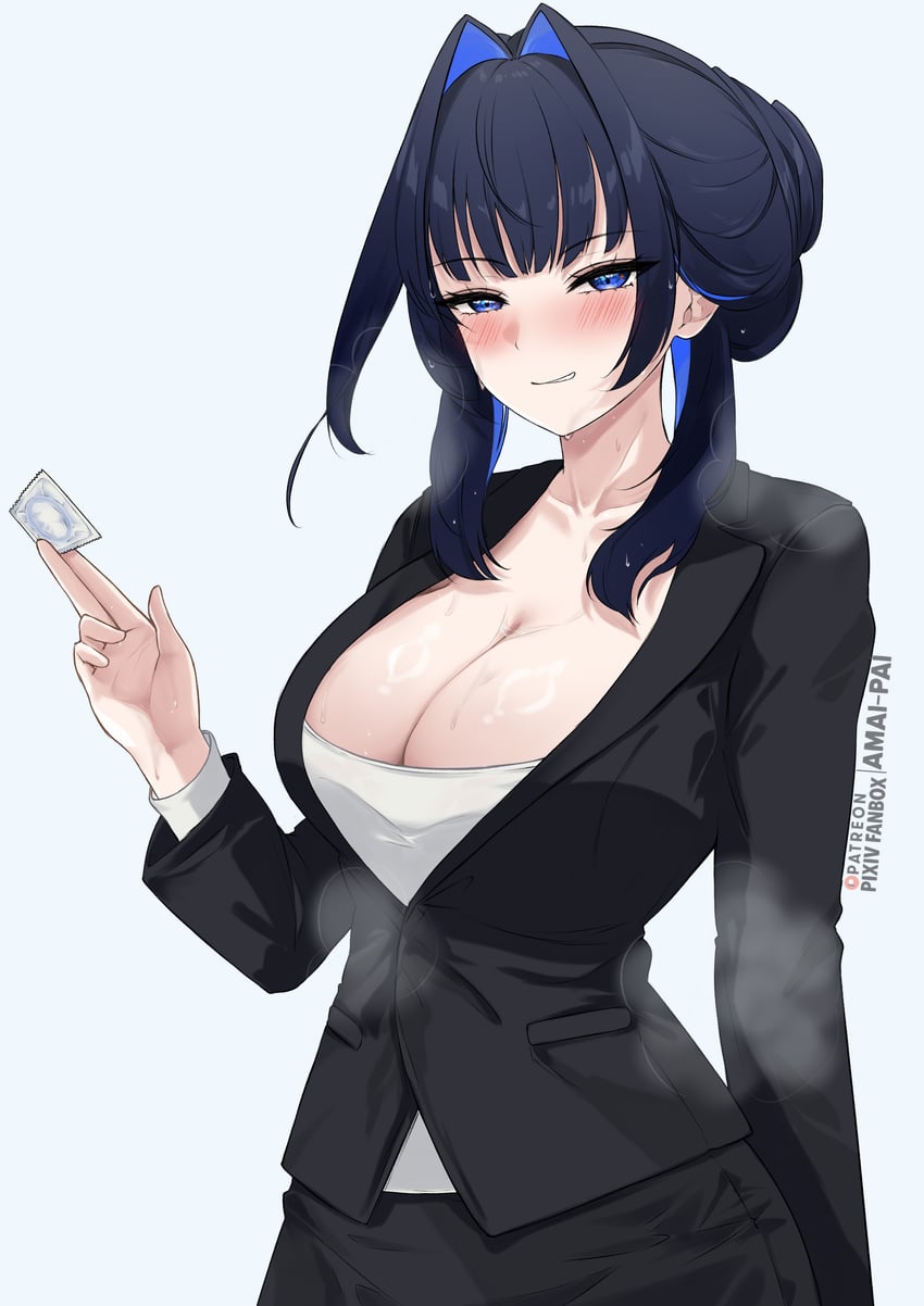 ouro kronii (hololive and 1 more) drawn by amai-pai