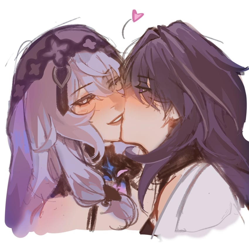 acheron and black swan (honkai and 1 more) drawn by xxxoncrack2069