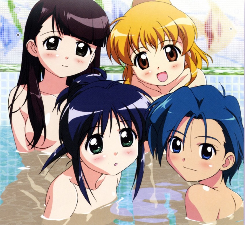 andou mahoro, todoriki rin, ooe chizuko, and sakura miyuki (mahoromatic)