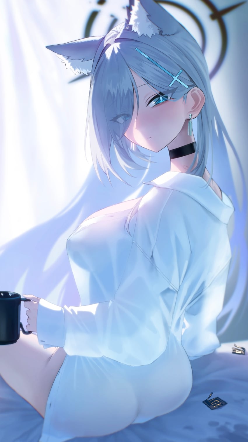 shiroko and shiroko terror (blue archive) drawn by kazane-wind