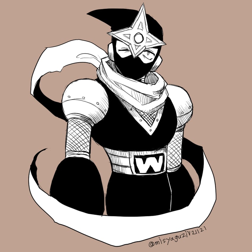 shadow man (mega man and 2 more) drawn by trashcan21121