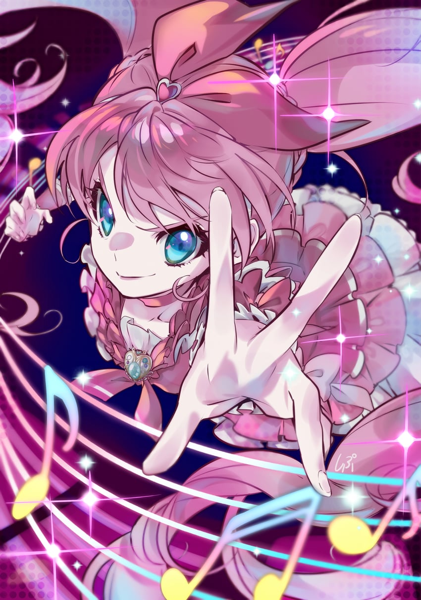 houjou hibiki and cure melody (precure and 1 more) drawn by shipu_(gassyumaron)