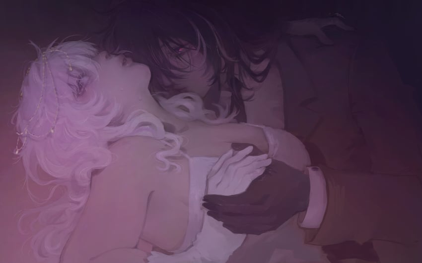 acheron and black swan (honkai and 1 more) drawn by raewrx3