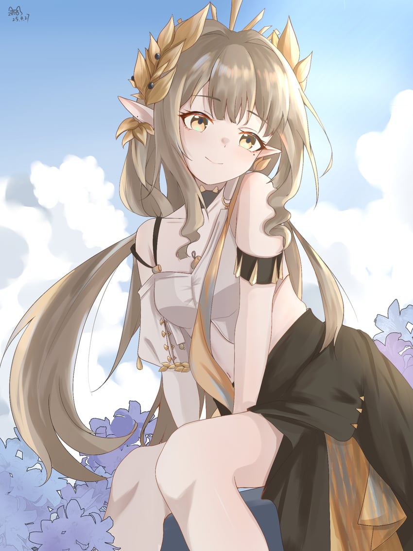 muelsyse (arknights and 1 more) drawn by zerosama_(sailuojiang)
