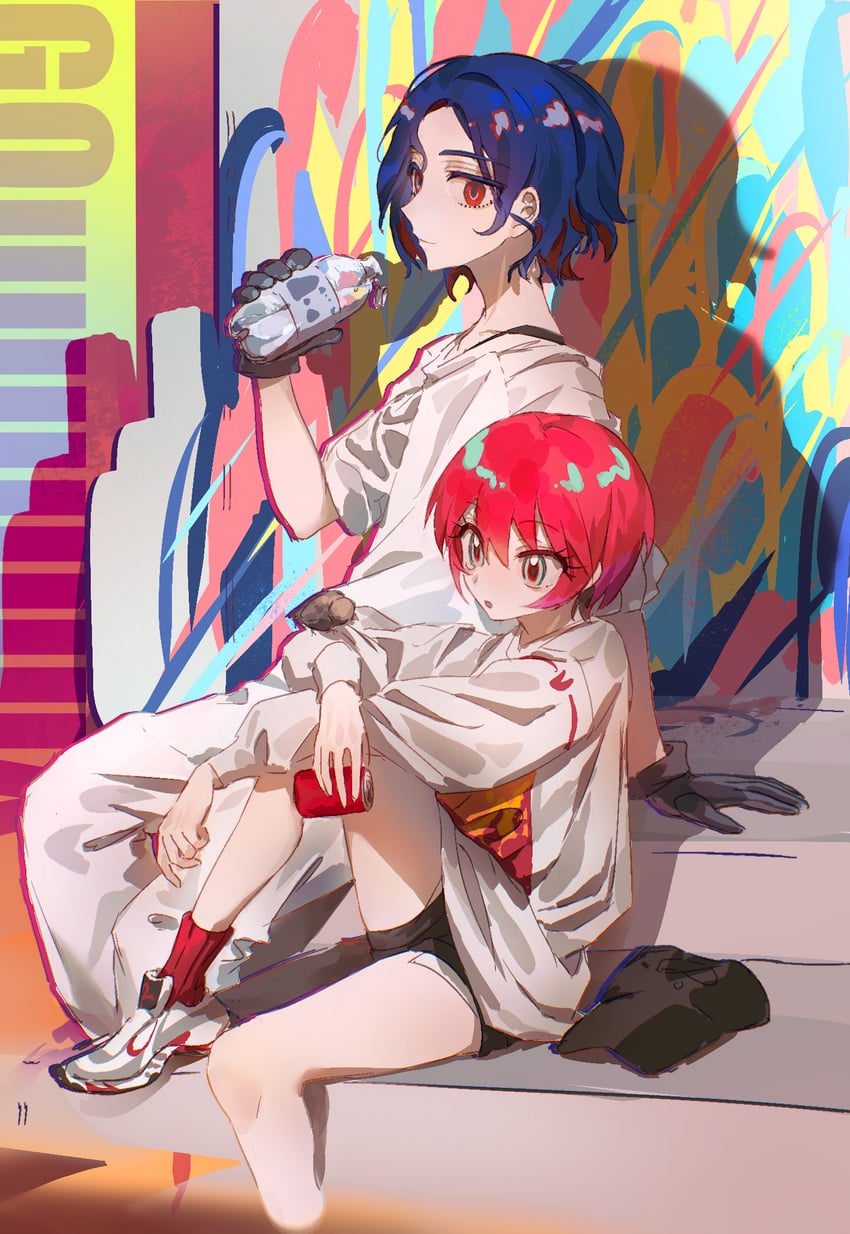 amate yuzuriha and shuji ito (gundam and 1 more) drawn by xiegegege_gezi