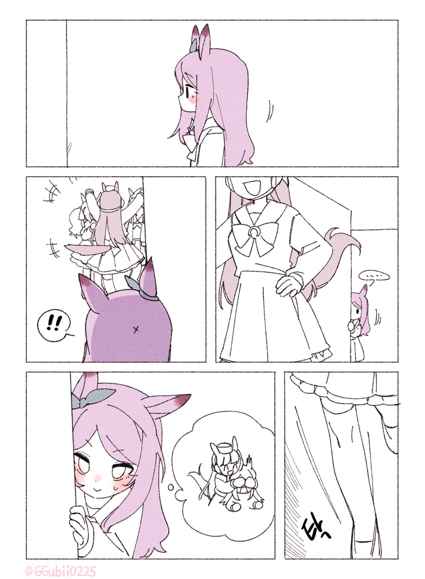 gold ship, mejiro mcqueen, nakayama festa, and tosen jordan (umamusume) drawn by ggubii0225