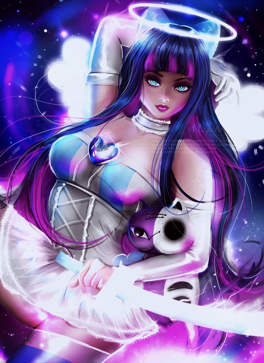 stocking and honekoneko (panty & stocking with garterbelt) drawn by magato98