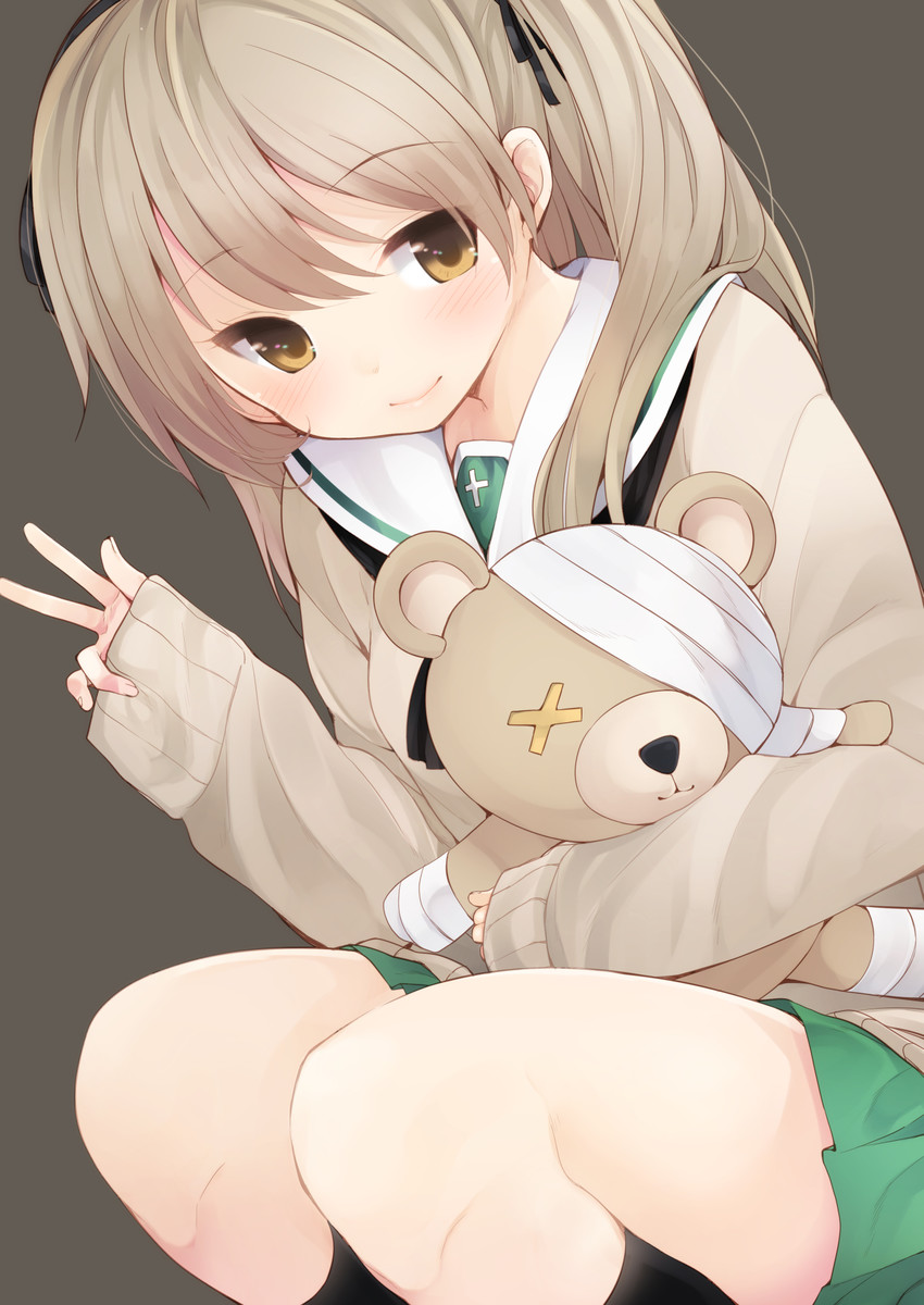 shimada arisu and boko (girls und panzer) drawn by nigo_(aozoragarou)