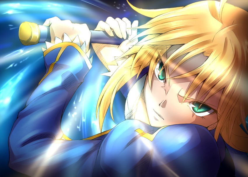 artoria pendragon and saber (fate and 1 more) drawn by pokimari