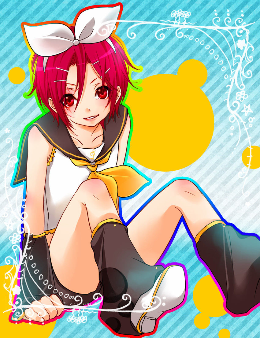 kagamine rin and matsuoka rin (vocaloid and 1 more) drawn by death_trip_21