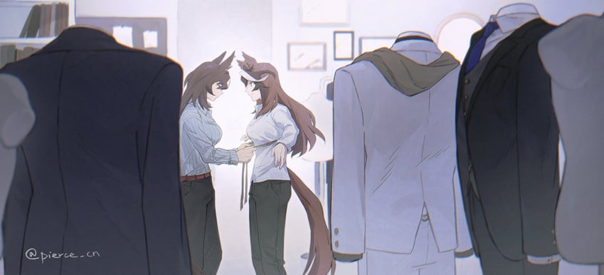 symboli rudolf and sirius symboli (umamusume) drawn by pipi_(pierce_cn)