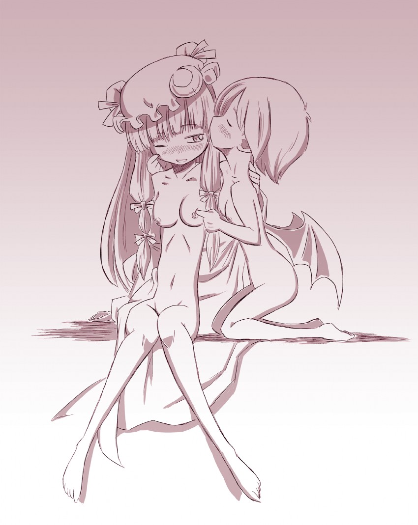 remilia scarlet and patchouli knowledge (touhou) drawn by sonson_(eleven)