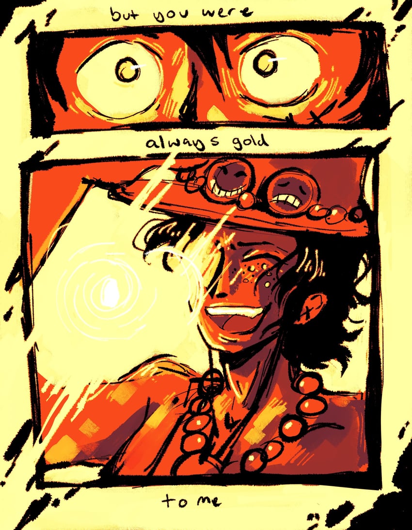 monkey d. luffy and portgas d. ace (one piece) drawn by wigglesdtuff