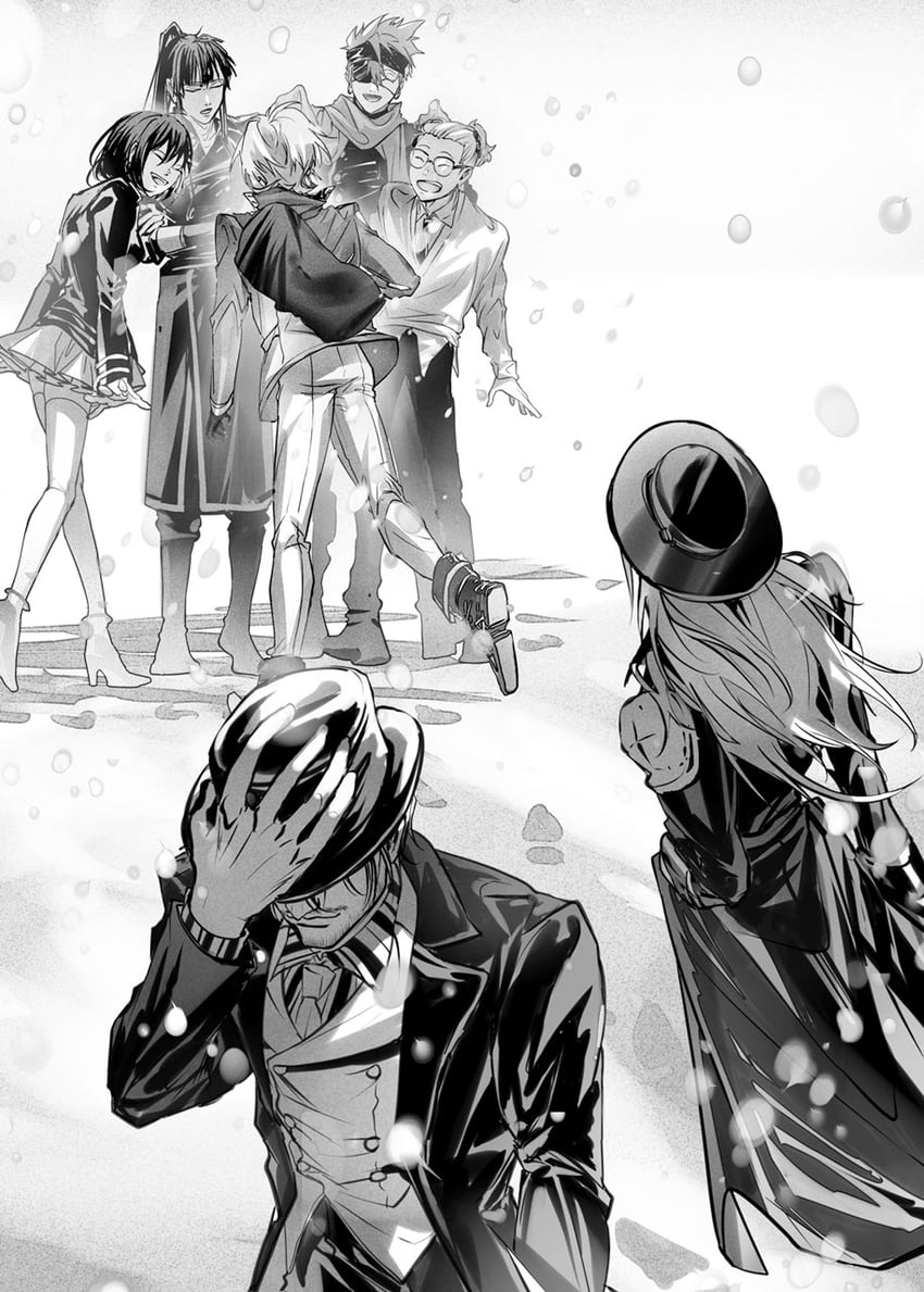lenalee lee, allen walker, kanda yuu, lavi, cross marian, and 2 more (d.gray-man) drawn by imadog_sowhat