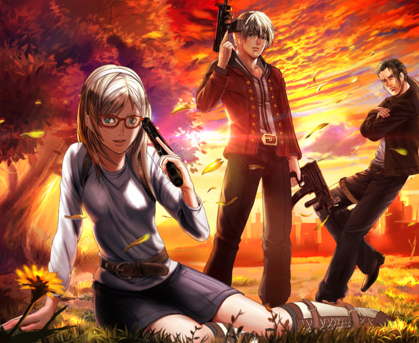 reanbell, zephyr, and vashyron (end of eternity) drawn by junsaaaan