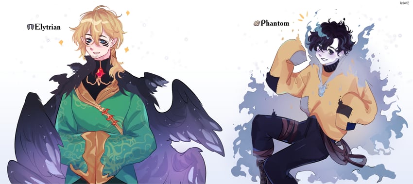 wilbur soot and ph1lza (minecraft and 2 more) drawn by kohhekuu
