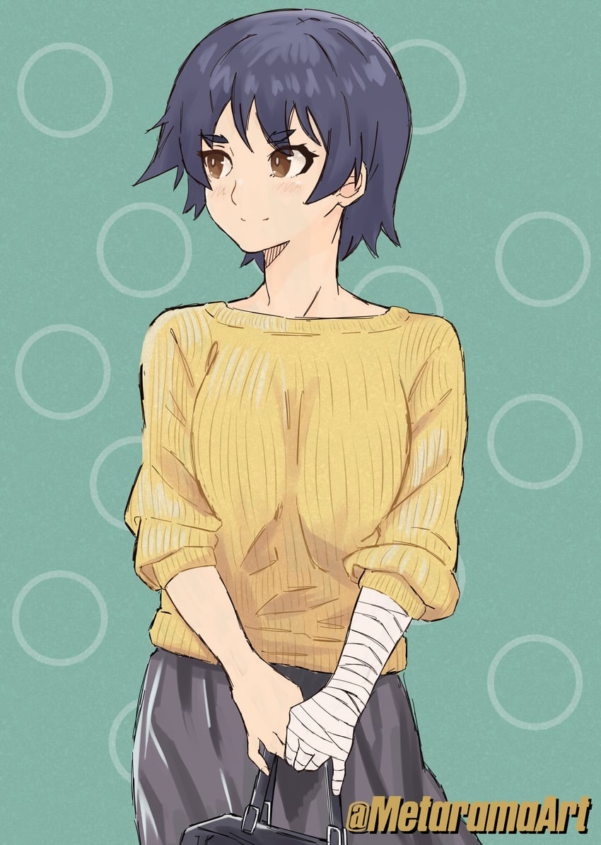 kanbaru suruga (monogatari and 1 more) drawn by metarama