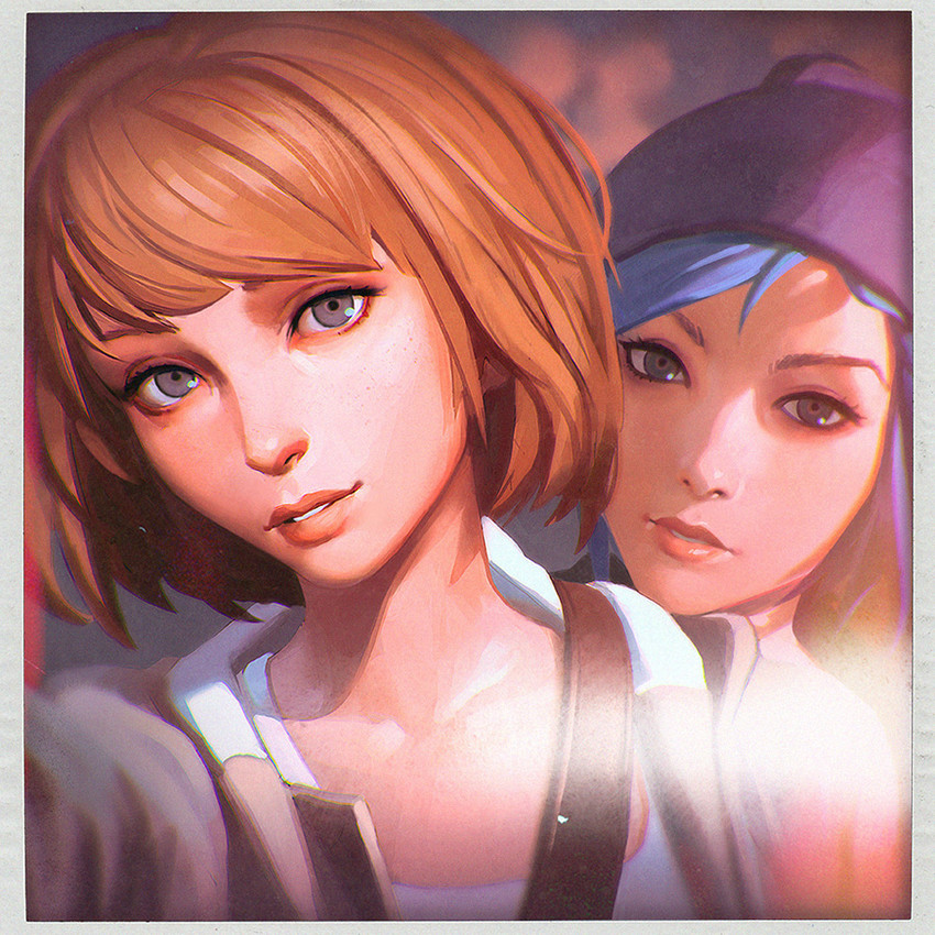 chloe price and max caulfield (life is strange and 1 more) drawn by ilya_kuvshinov