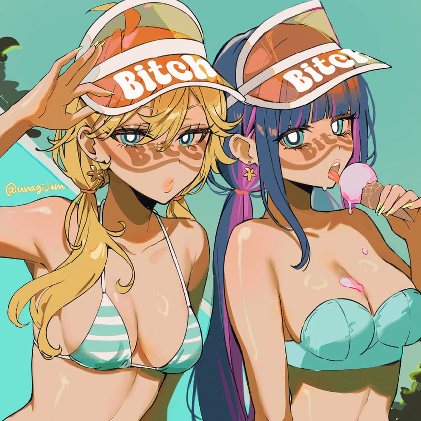 stocking and panty (panty & stocking with garterbelt) drawn by miyako_(xxxbibit)