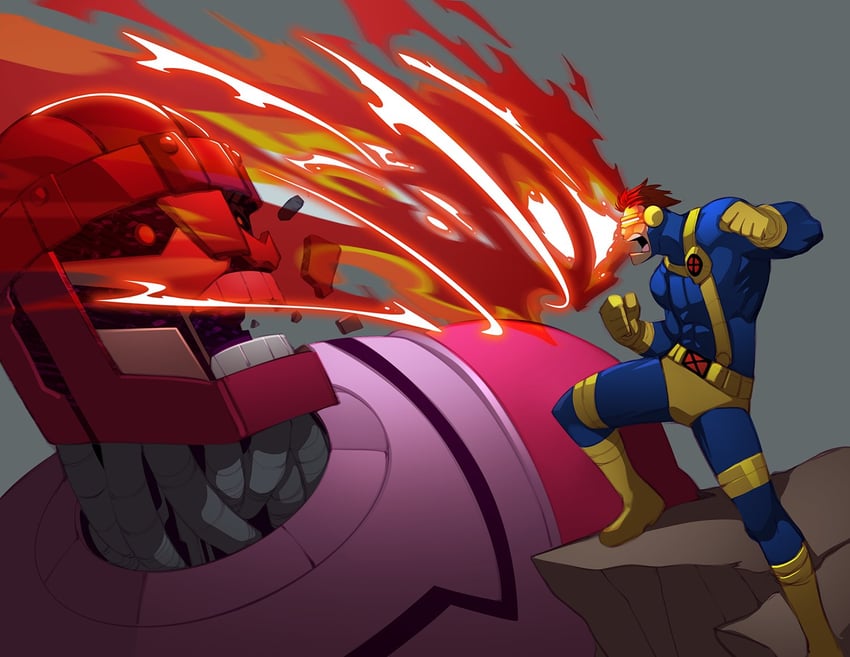 cyclops and sentinel (marvel and 1 more) drawn by bleedman