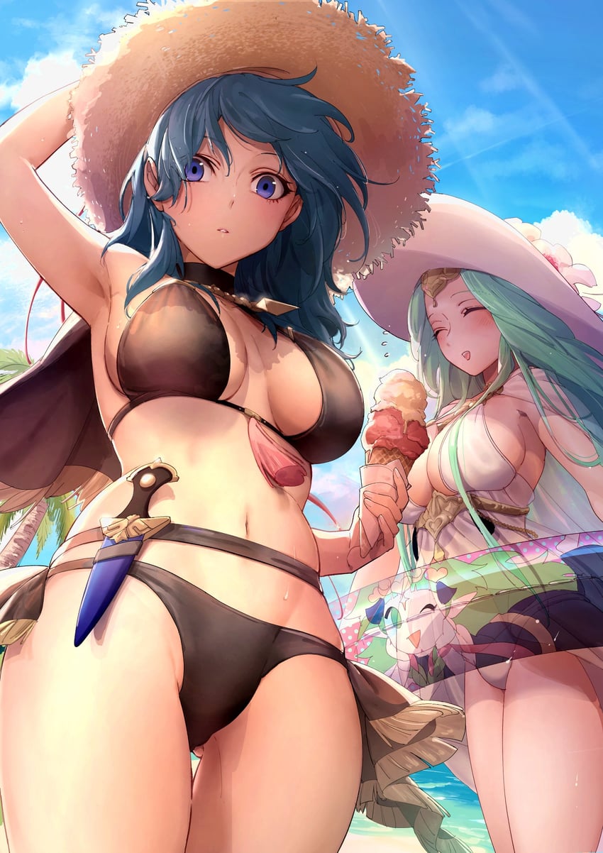 female byleth, rhea, and sothis (fire emblem and 2 more) drawn by moyashi_mou2