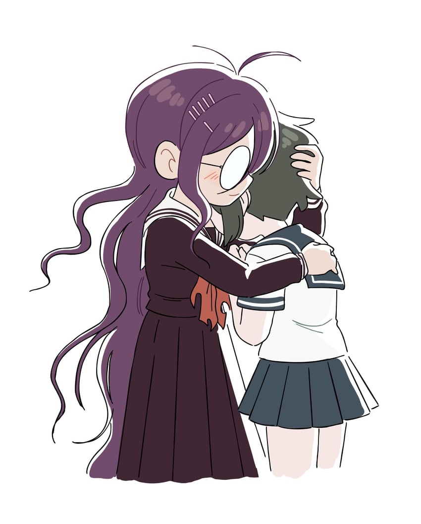 fukawa toko and naegi komaru (danganronpa and 1 more) drawn by kiana_mai