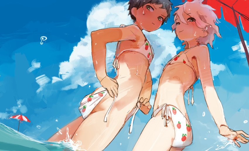 komaeda nagito and hinata hajime (danganronpa and 1 more) drawn by sobosa