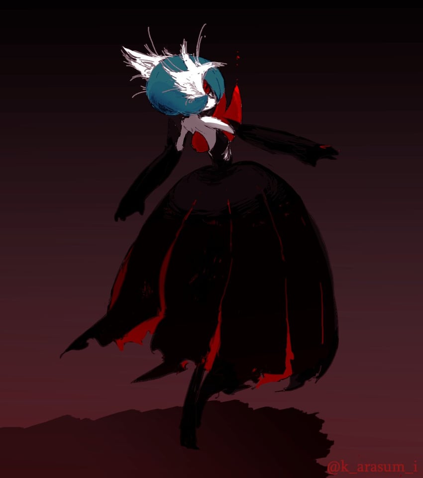 gardevoir and mega gardevoir (pokemon) drawn by k_arasum_i