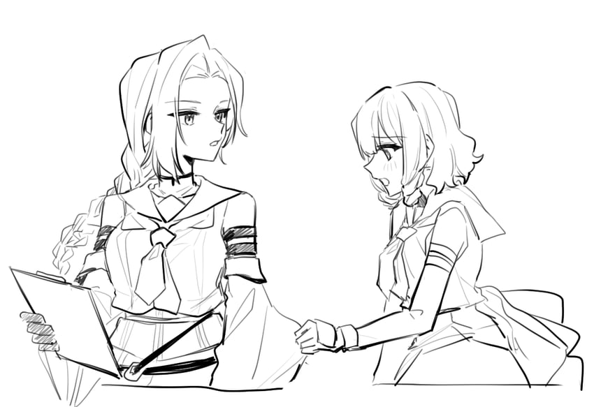 igusa subaru and imamura yukari (assault lily) drawn by danji_bang