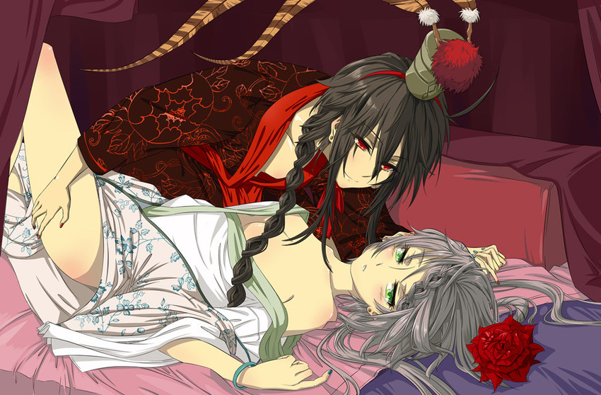 luo tianyi and yuezheng ling (vocaloid and 2 more) drawn by jin_chongtian