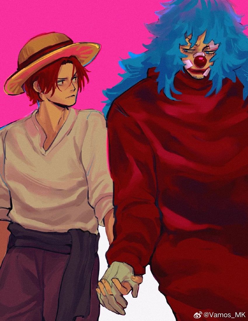 shanks and buggy the clown (one piece) drawn by vamos_mk