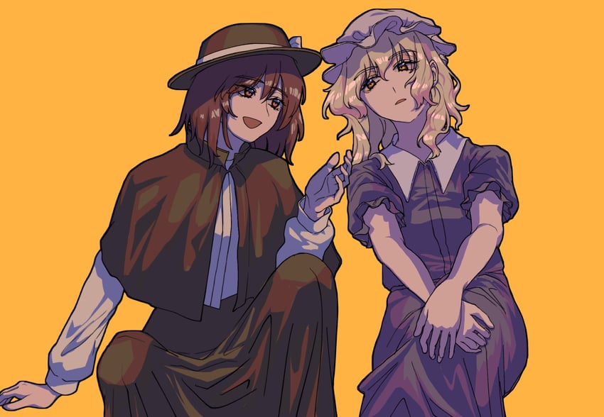 usami renko and maribel hearn (touhou) drawn by me_ri0815