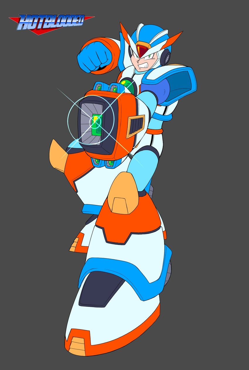 x and third armor x (mega man and 1 more) drawn by hotbloodedmecha