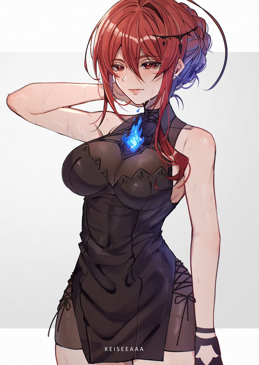elizabeth rose bloodflame (hololive and 1 more) drawn by keisea