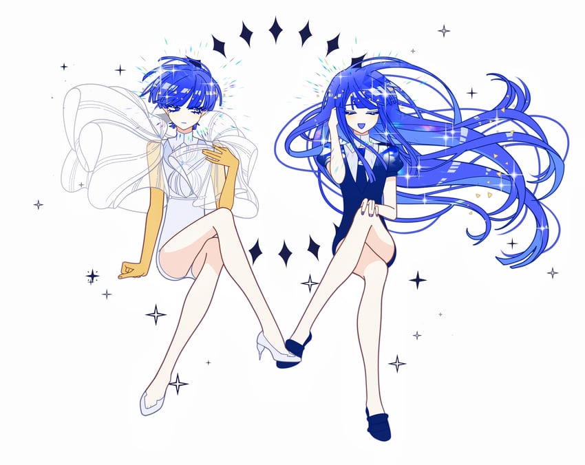 phosphophyllite and lapis lazuli (houseki no kuni) drawn by cengxunuo139
