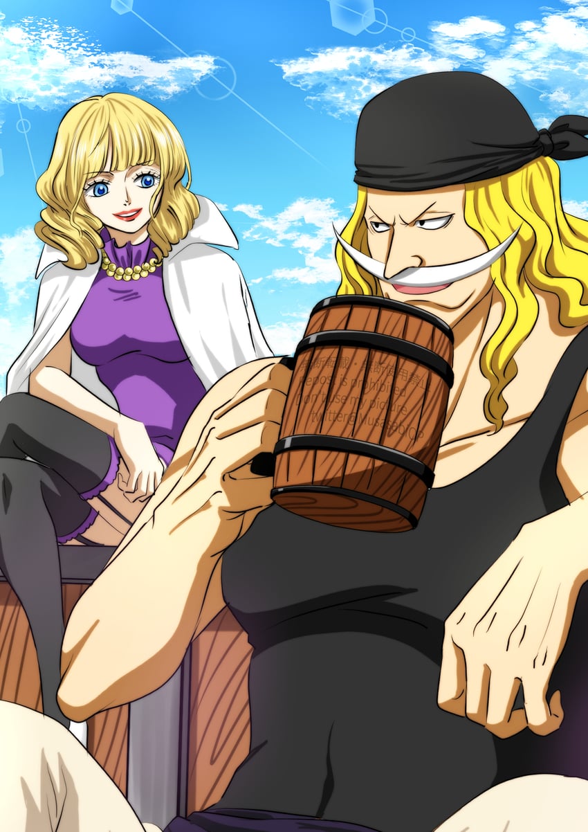 edward newgate and buckingham stussy (one piece) drawn by musasabiop