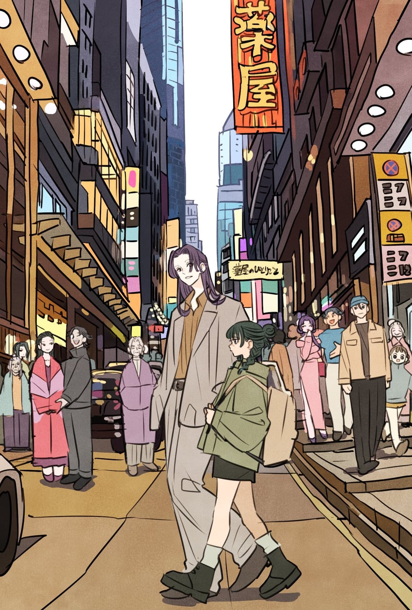 maomao, jinshi, xiaolan, gaoshun, fengxian, and 7 more (kusuriya no hitorigoto) drawn by takeuchi_ryousuke