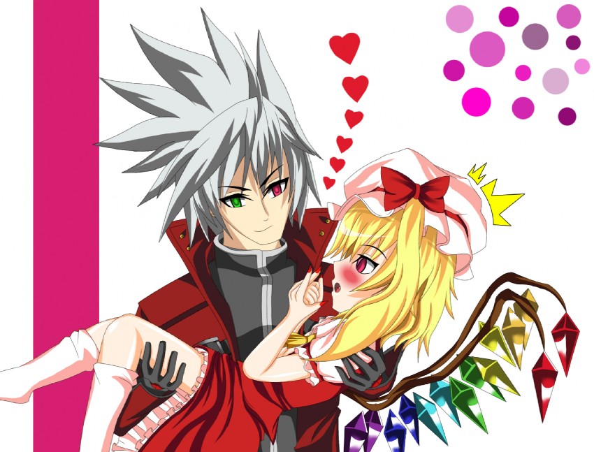 flandre scarlet and ragna the bloodedge (touhou and 2 more) drawn by eien_no_kurayami