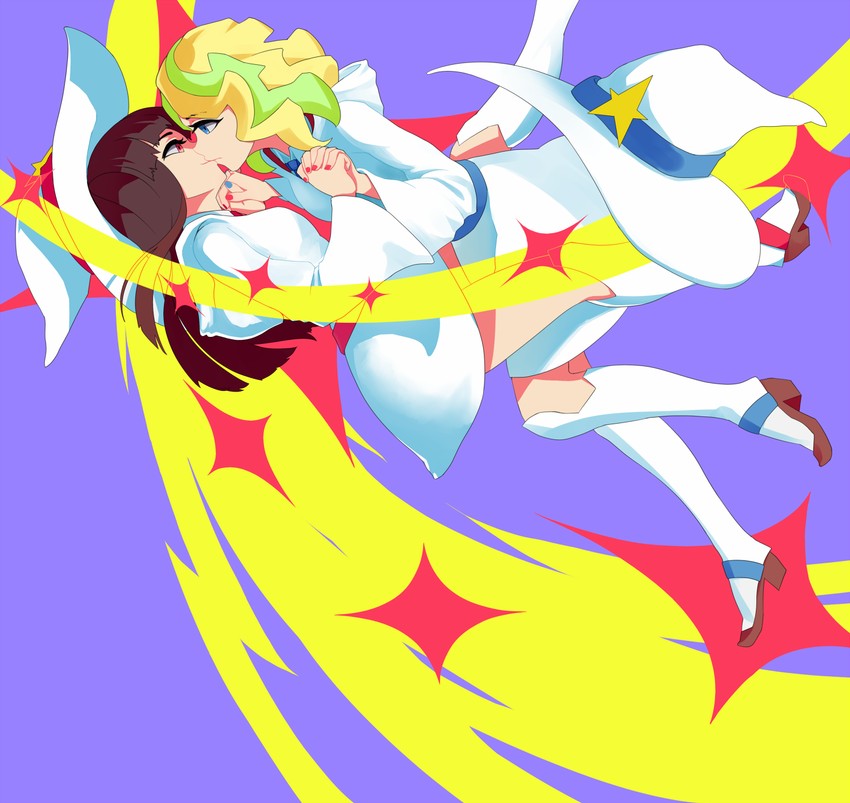 kagari atsuko and diana cavendish (little witch academia) drawn by rilliant