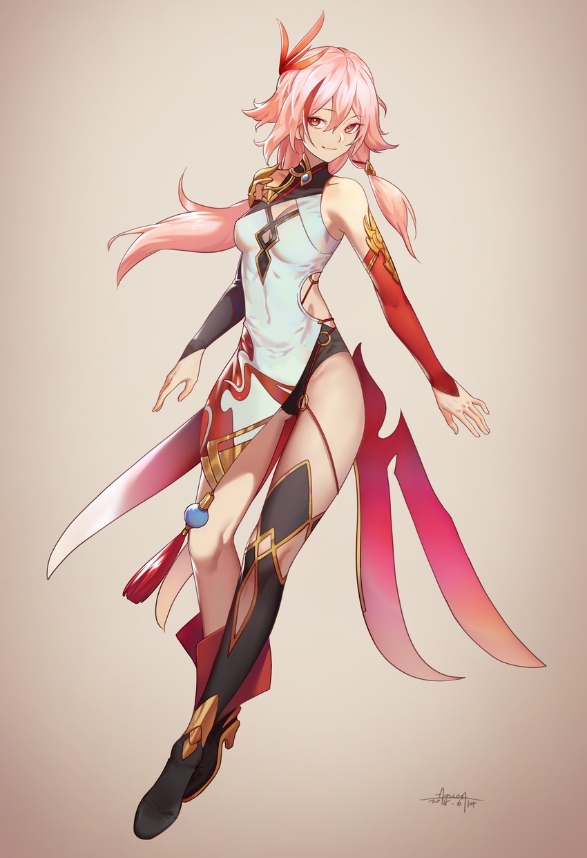 fu hua (honkai and 1 more) drawn by anson_jun