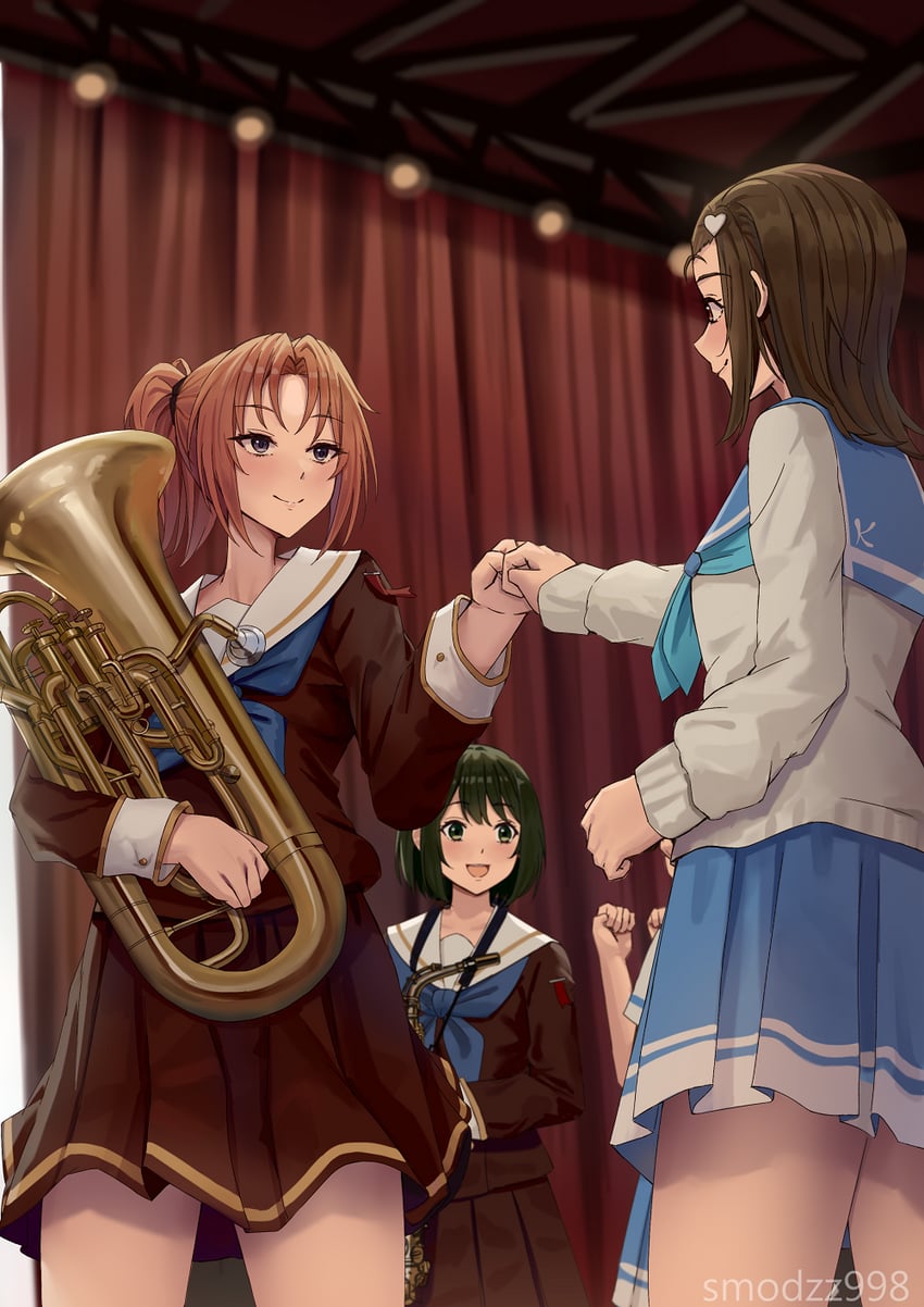 nakagawa natsuki, kabe tomoe, and morita shinobu (hibike! euphonium) drawn by smodzz998
