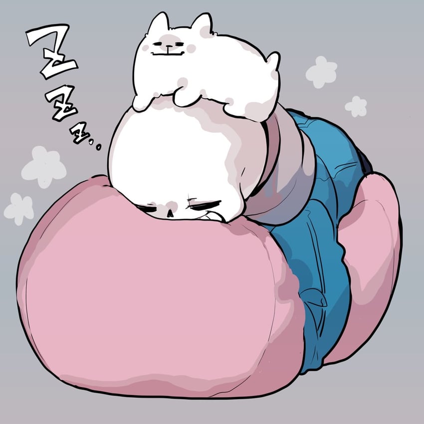 sans and annoying dog (undertale) drawn by nikorashi-ka