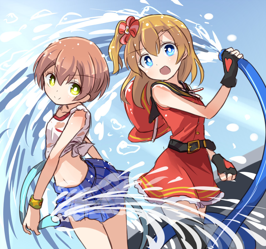 kosaka honoka and hoshizora rin (love live! and 1 more) drawn by shipii_(jigglypuff)