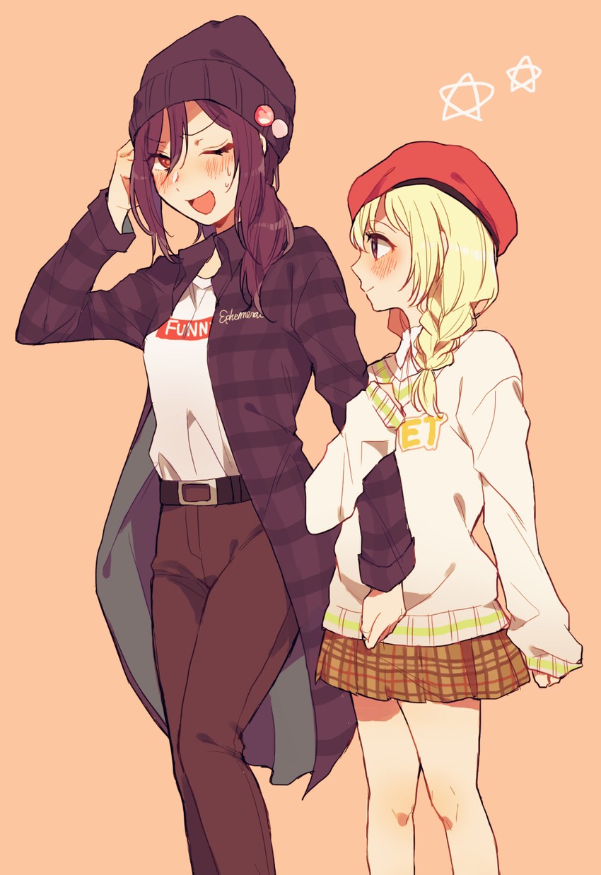 shirasagi chisato and seta kaoru (bang dream!) drawn by nashieshina