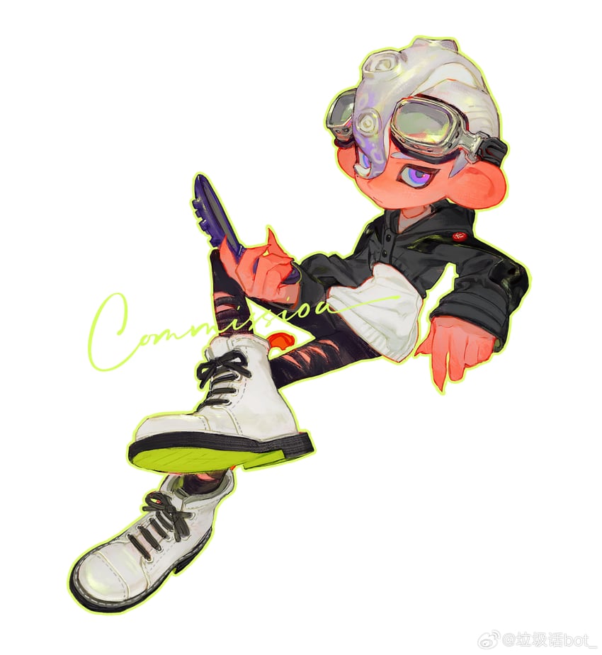 octoling player character and octoling boy (splatoon) drawn by creamyghost